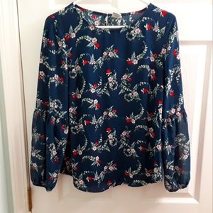 Lauren Conrad x Disney Snow White Floral Peasant Blouse